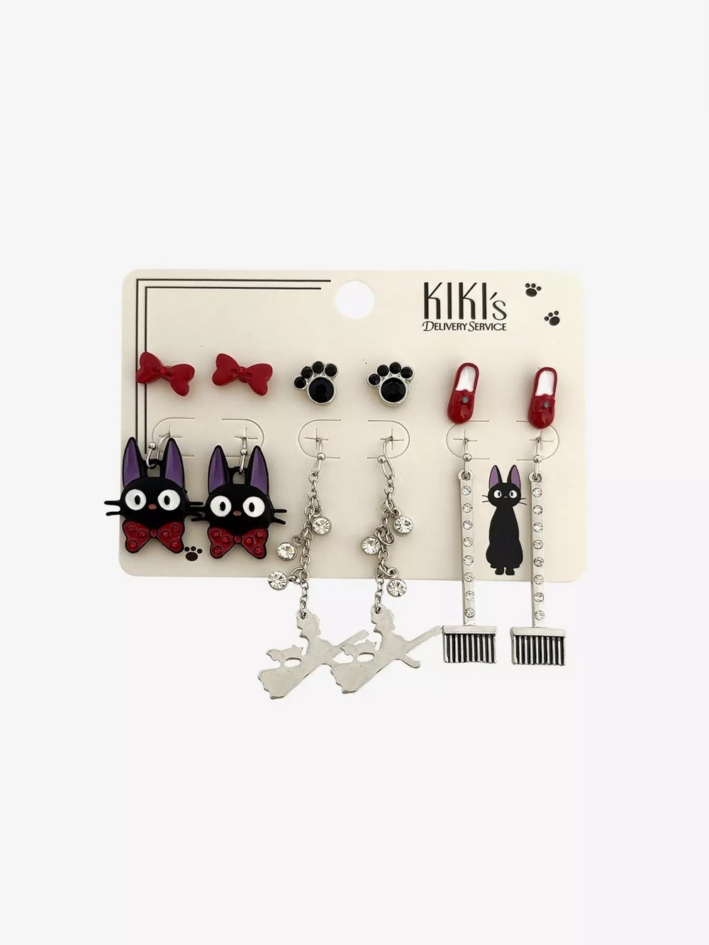 Studio Ghibli Kiki's Delivery Service Broom & Jiji Earring Set Hot Topic